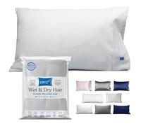 DryZzz Waterproof Pillow Protector Cooling Pillow Case 29"x19" 1pc White Standard Size, Absorbent Towel Pillowcase Dual-Sided Wet & Dry Hair, Sweat Proof Pillow Protector, Hair Drying Pillowcase