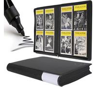 DRZERUI Show-Bill Binder with Sleeves for Broadway and Theater Programs，Fits 160 Theatre Programs - Gifts for Musical Theatre Lovers（Classic Black）
