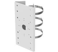 DS-1275ZJ Vertical Pole Mount Adapter for Hikvision Cameras, Stainless Steel, White