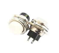 Ds-212 16mm Self Resetting Power Button Without Lock 3A 250VAC/6A 125VAC Momentary Switches 5Pcs(K041f045-White)
