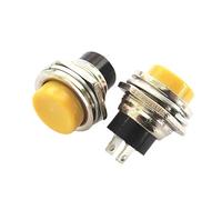 Ds-212 16mm Self Resetting Power Button Without Lock 3A 250VAC/6A 125VAC Momentary Switches 5Pcs(K041b045-Yellow)