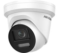 DS-2CD2387G2-LSU/SL Acusense 4K 8MP IP PoE Turret Dome Camera, 2.8mm Wide Viewing Angle, Full Color Night Version, Two Way Audio, Outdoor, Strobe Light, Audio Alarm, Compatible with Hikvision NVR