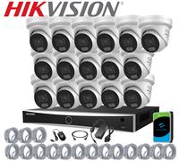 DS-2CD2387G3-LIS2UY/SL Hikvision 4K NVR DS-7616NXI-K2/16P POE 8MP IP Camera Kit