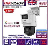DS-2SE2C400MWG-E/14 Hikvision TandemVu 4MP+4MP Fixed Lens PT Security Camera NEW