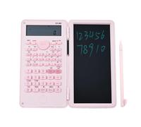 DS-869 240 Functions 82MS Scientific Calculator with Writing Pad,Dual-Function Calculator Scientific with notepad,Equipped with Electronic Pen and 10+2 Display for Students and Offices,Pink