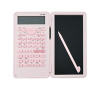 DS-869 82MS Scientific Calculator with Writing Pad,240 Functions Engineering Scientific Calculator with Writing Tablet,Equipped with Electronic Pen and 2-Line 10+2 Display for School Offices Home,Pink