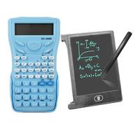 DS-88MS Portable Scientific Calculator with 4.4 Inches LCD Writing Pad,DS-88MS Engineering Scientific Functional Calculator-240 Functions with Notepad for School, Office Without Batteries(Blue)