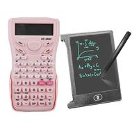 DS-88MS Portable Scientific Calculator with 4.4 Inches LCD Writing Pad,DS-88MS Engineering Scientific Functional Calculator-240 Functions with Notepad for School, Office Without Batteries(Pink)
