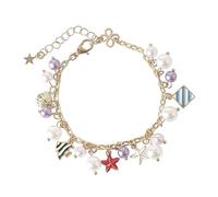 DS charm bracelets for teens girls,exquisite cute cartoon Imitation Pearl friendship bracelets with birthday Gift box Adjustable Love Jewelry suitable for woman and girls, L, Stainless Steel+Zinc