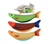 ds. distinctive style 3 Pack Catnip Cat Toys with Subtle Sound - Kicker & Interactive Fish Shapes for Kittens and Adult Cats
