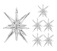 ds. distinctive style 6pcs Silver Starburst Balloons Large Foil Balloons for Party Decorations Wedding Birthday Baby Shower