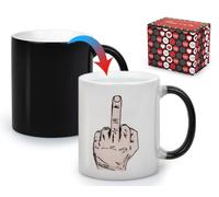 ds. distinctive style Color Changing Mug Magic Mug for Sublimation Ceramic Middle Finger Coffee Cup 11 oz/320 ml for Birthday Funny