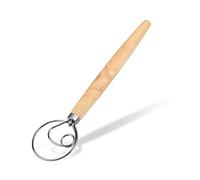 ds. distinctive style Danish Dough Whisk 13 Inch 304 Stainless Steel Dutch Bread Whisk Wooden Handle Sourdough Stir Stick