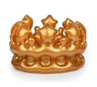 DS. DISTINCTIVE STYLE Inflatable Crown Adult Golden Birthday Hat King Crown for Men Pool Party Prop