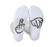 ds. distinctive style Middle Finger Socks Funny Socks for Men Women Novelty Gag Gift for Adults (UK, Numeric, 4.5, 8, Regular, Regular, White)