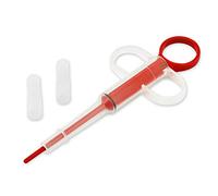 ds. distinctive style Plastic Pet Pill Tablet Feeder Durable Injector Syringes Medical Feeding Tool with Soft Tip for Cats Dogs (Red)