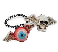 DS. DISTINCTIVE STYLE Rear View Mirror Accessories Car Hanging Ornament Skull Eyeball Goth Decor Fun Halloween Decorations