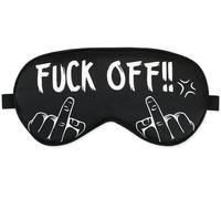ds. distinctive style Satin Sleep Mask Funny Fuck Off Middle Finger Design Lightweight Breathable Blackout Eye Mask for Women Men