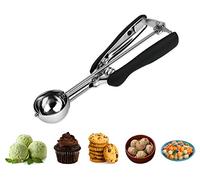 ds. distinctive style Small Cookie Scoop #50-1.28 Tablespoon Scoop - Small Ice Cream Dipper, Made of Food Grade 304 Stainless Steel with Comfortable Rubber Grip Handles