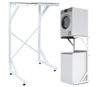 DS DRYERSTAND Top Load Tumble Dryer Stacking Kit - Universal Washer and Dryer Stacking Kit with 75KG Load Capacity, Adjustable Tumble Dryer Frame Fit for 72-82 cm, No Drilling, Laundry Organiser