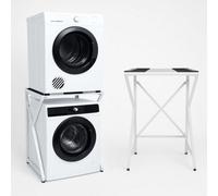 Ds Dryerstands Maxi, Universal Freestanding Tumble Dryer Stacking Kit, 100Kg Heavy Duty Support, White