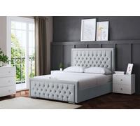 DS Living Allegra Upholstered Silver Ottoman Bed with Headboard | Size: Super King DS Living Silver Super King