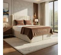 DS Living Aria Cream Ottoman Bed | Size: Double DS Living Cream Double