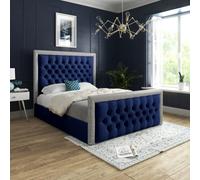 Ds Living Cheltenham Glitter And Plush Velvet Upholstered Single Bed Frame 3Ft