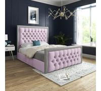 Ds Living Cheltenham Glitter And Velvet Upholstered King Size Bed Frame 5Ft