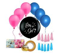 DS Living Gender Reveal Balloon Baby Girl Pink Or Boy Blue Confetti Jumbo 18", Giant 36" or Party Decoration Pack