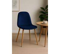 Ds Living Luxe Dining Chair 2Pc Medieval Blue Wooden Printed Coating