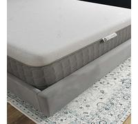 DS Living Memory Foam Mattress Topper, Super King Bed With Cover 4 Inch Thick - Soft Flexible Memory Foam Design Made in UK, For Pressure Relieving and Back Pain Relief (180cmx200cm)