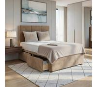 DS Living Opal Mink Double Four Drawer Divan Bed