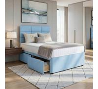 DS Living Opal Sky Blue Single Two Drawer Divan Bed