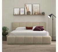 DS Living Ovella Cubed Frame Bed - Latte - Double