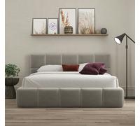 DS Living Ovella Cubed Frame Bed - Pebble - Super King