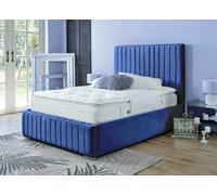 Ds Living Savoy Upholstered Soft Blue Velvet Panel Design Bed Frame 4Ft6