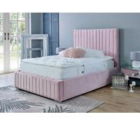Ds Living Savoy Upholstered Soft Plush Pink Velvet Bed Frame 4Ft6