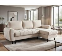 DS Living Sienna 3 Seater Left Hand Facing Storage Sofa Bed in Beige DS Living Beige