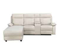 DS Living Sorento Recline Right Hand Corner 3 Seater Fabric Sofa in Cream DS Living Cream