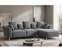 DS Living The 3 Seater Nova Lounger Left Corner Sofa In Grey Or Cream