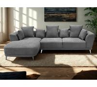 DS Living The 3 Seater Nova Lounger Right Corner Sofa in Grey or Cream - Grey