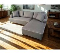 DS Living The Milano Edge 3 Seater Left Hand Corner Sofa in Grey or Beige - Grey