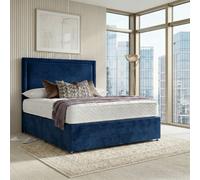 DS Living Velmont Dark Blue Divan Bed - Divan Bed Frame