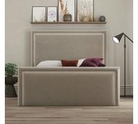 DS Living Verona Piping Frame Bed - Bistra Beige - Super King