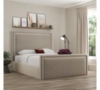 Ds Living Verona Pipping Upholstered Bistra Beige Bed