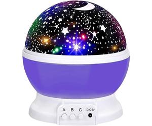 DS Moon and Star Projector Night Light for Children Purple - Plastic - 1 - Purple