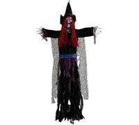 Ds UUby Halloween Hanging Witch Ghost Decoration, Featuring Animated Witches With Sound Activation And Red Eyes, Suitable For Outdoor Courtyards And Indoor Decoration