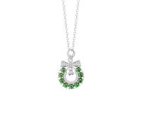 Ds UUby Pure Silver 925 Inlaid Cubic Zirconia Necklace, Runaway Princess Light Luxury Jade Bow Collarbone Chain, Christmas Bell Pendant Neck Accessory Silver