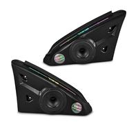 DS18 Loaded Armrest Speaker Panels for Polaris Slingshot | 2 x 6.5 Shallow Coaxial Hybrid Mid-Range Loudspeaker with Built-in Driver & Digital LED Lights | OEM Fit - 2015 to Current